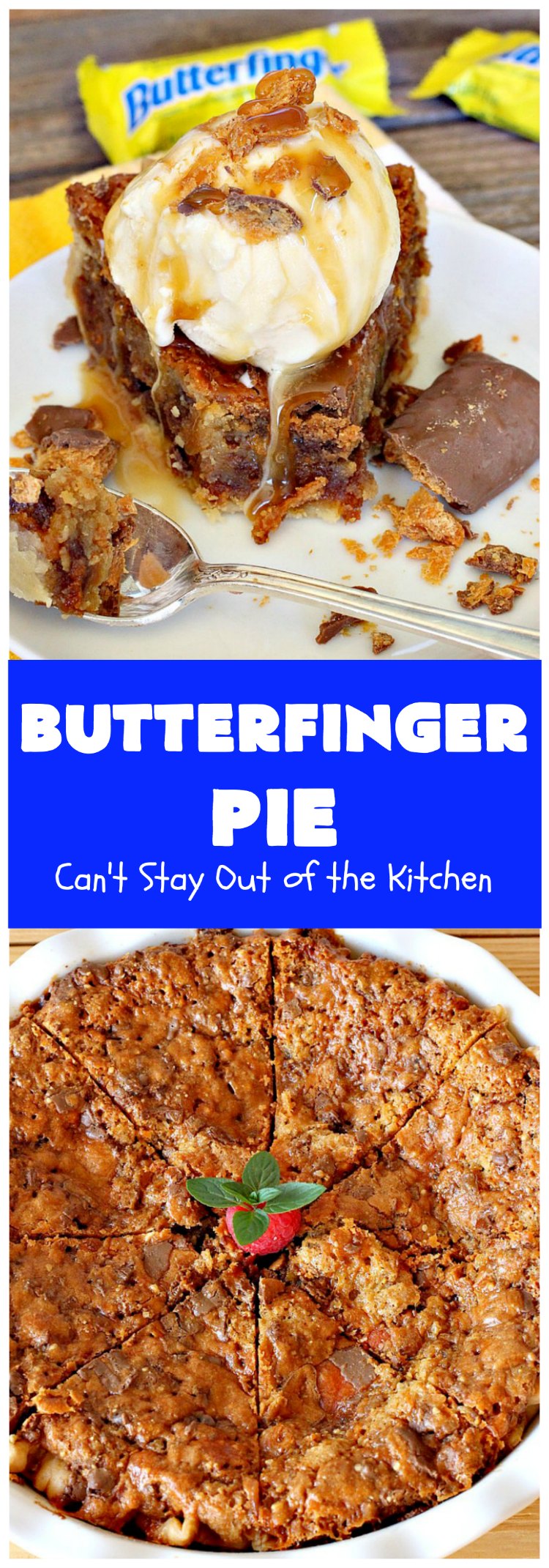 Butterfinger Pie | Can't Stay Out of the Kitchen