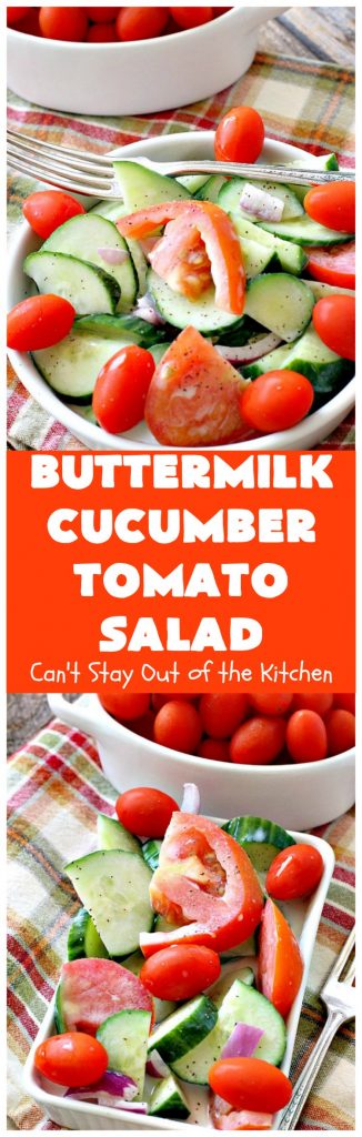 Buttermilk Cucumber Tomato Salad | Can't Stay Out of the Kitchen