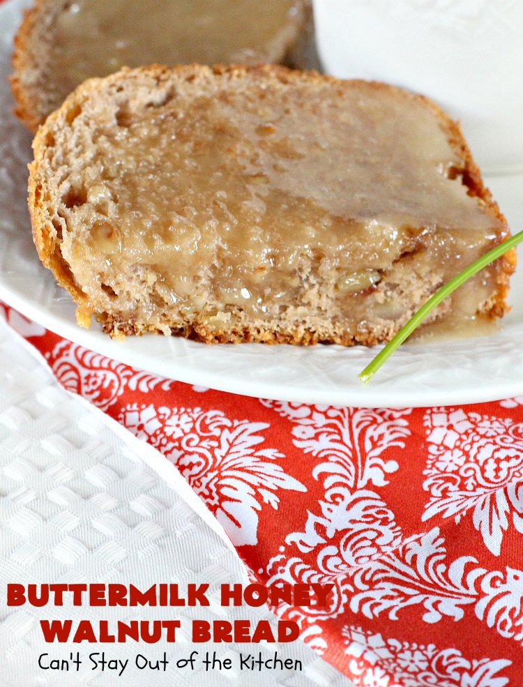 Butternut Honey Walnut Bread | Can't Stay Out of the Kitchen | this fantastic #HomemadeBread is made with wholesome ingredients including #WholeWheatFlour, #honey, #walnuts & #Oatmeal. It's a terrific #bread to serve for #breakfast or dinner. So easy since it's made in the #Breadmaker. #Holiday #buttermilk #HolidayBreakfast #BreadmakerBread #ButtermilkHoneyWalnutBread #Healthy #HealthyHomemadeBread