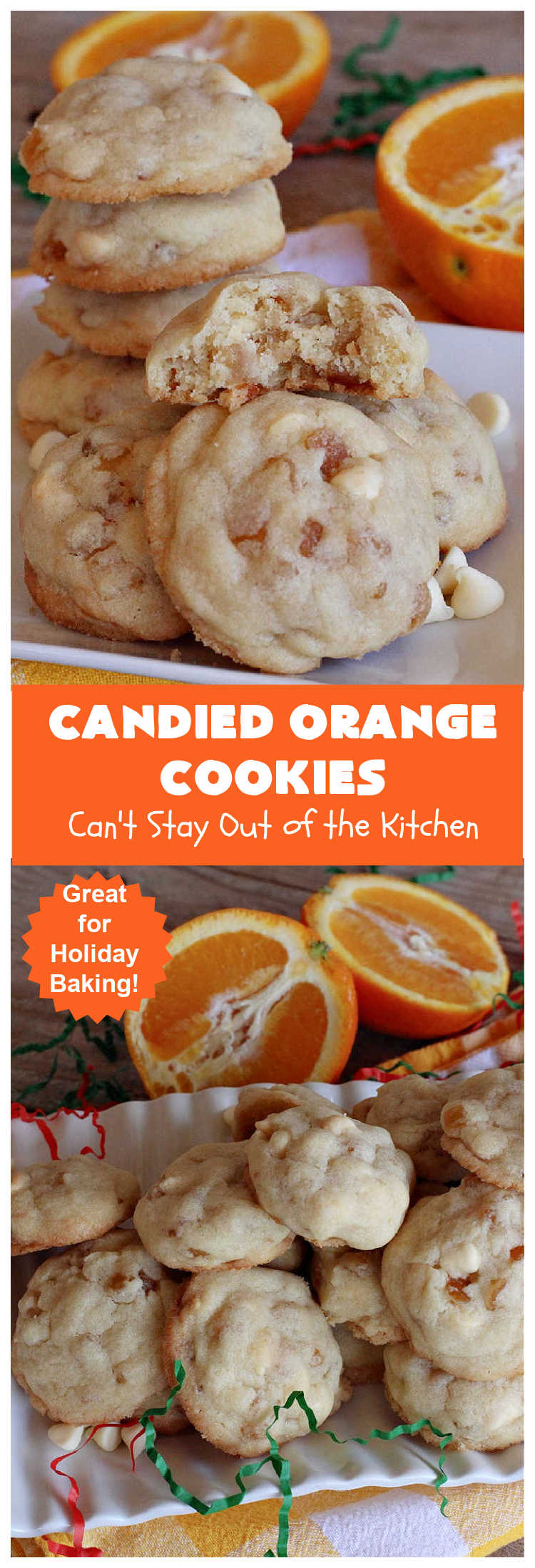 Candied Orange Cookies | Can't Stay Out of the Kitchen