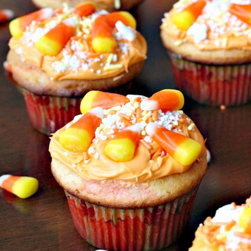 Candy Corn Cupcakes | Can't Stay Out of the Kitchen