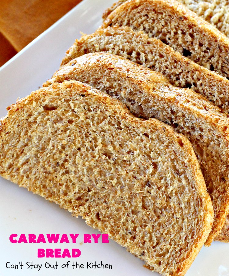 Caraway Rye Bread | Can't Stay Out of the Kitchen | this savory & delectable #bread is so easy since it's made in the #breadmaker. It's got a rustic old-world taste since it uses #RyeFlour & #CarawaySeeds. We enjoy eating it for #breakfast or as a dinner bread. #HomeBakedBread #CarawayRyeBread