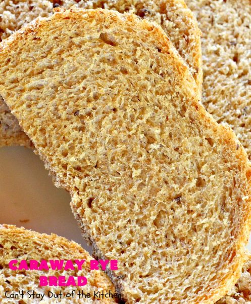 Caraway Rye Bread | Can't Stay Out of the Kitchen | this savory & delectable #bread is so easy since it's made in the #breadmaker. It's got a rustic old-world taste since it uses #RyeFlour & #CarawaySeeds. We enjoy eating it for #breakfast or as a dinner bread. #HomeBakedBread #CarawayRyeBread