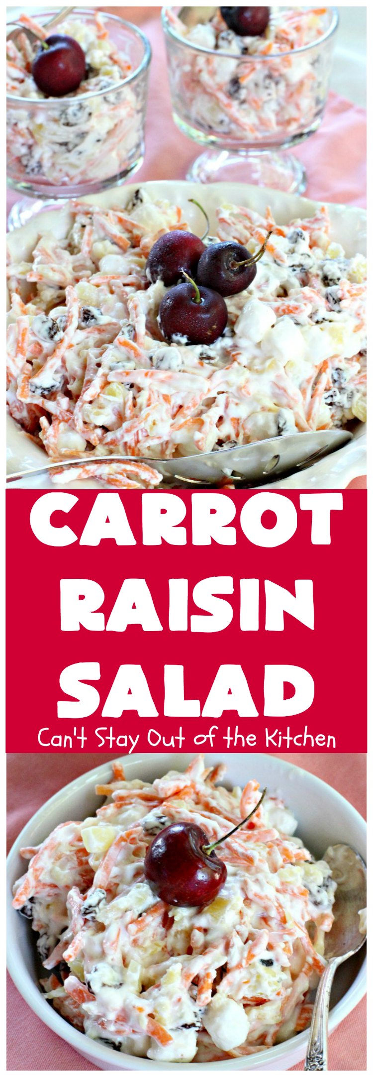 Carrot Raisin Salad | Can't Stay Out of the Kitchen