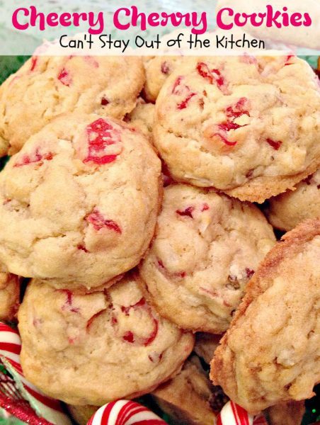 Cheery Cherry Cookies | Can't Stay Out of the Kitchen | fabulous #cherry #cookies with #pecans and #coconut. #dessert #candiedcherries