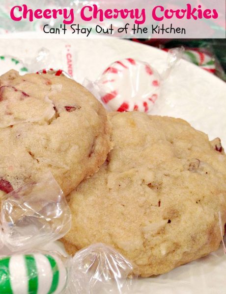 Cheery Cherry Cookies | Can't Stay Out of the Kitchen | fabulous #cherry #cookies with #pecans and #coconut. #dessert #candiedcherries