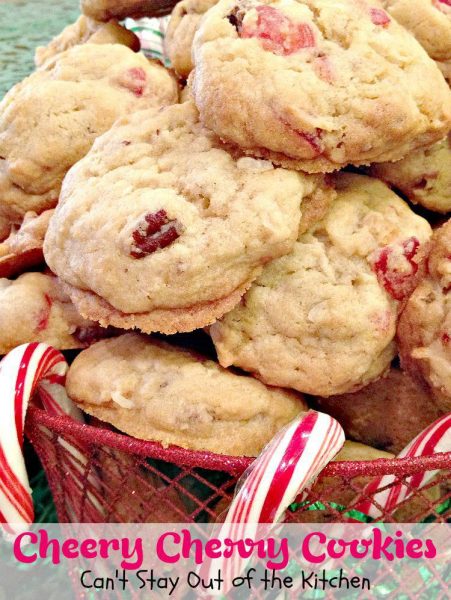 Cheery Cherry Cookies | Can't Stay Out of the Kitchen | fabulous #cherry #cookies with #pecans and #coconut. #dessert #candiedcherries