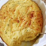 Cheese Potato Puff | Can't Stay Out of the Kitchen | this #souffle-type #potato #SideDish is absolutely delightful. It's #cheesy, tasty & so mouthwatering you'll want seconds. It pairs well with any #meat #entree & is really excellent for company #dinners or #holidays like #Thanksgiving, #Christmas, #Easter or #MothersDay. #CheddarCheese #chives #CheesePotatoPuff