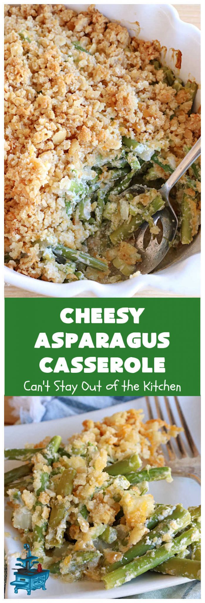 Cheesy Asparagus Casserole – Can't Stay Out Of The Kitchen