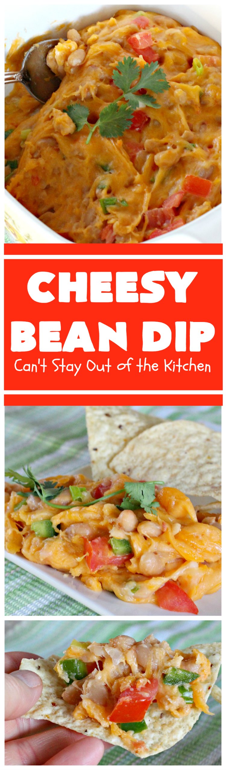 Cheesy Bean Dip | Can't Stay Out of the Kitchen