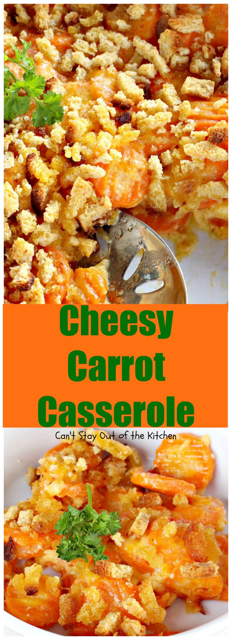 Cheesy Carrot Casserole | Can't Stay Out of the Kitchen | fantastic 5-ingredient recipe that's perfect for #holidays like #MothersDay or #Easter. Quick & easy. #carrots