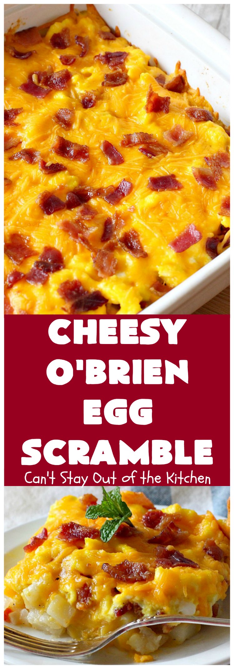 Cheesy O'Brien Egg Scramble | Can't Stay Out of the Kitchen