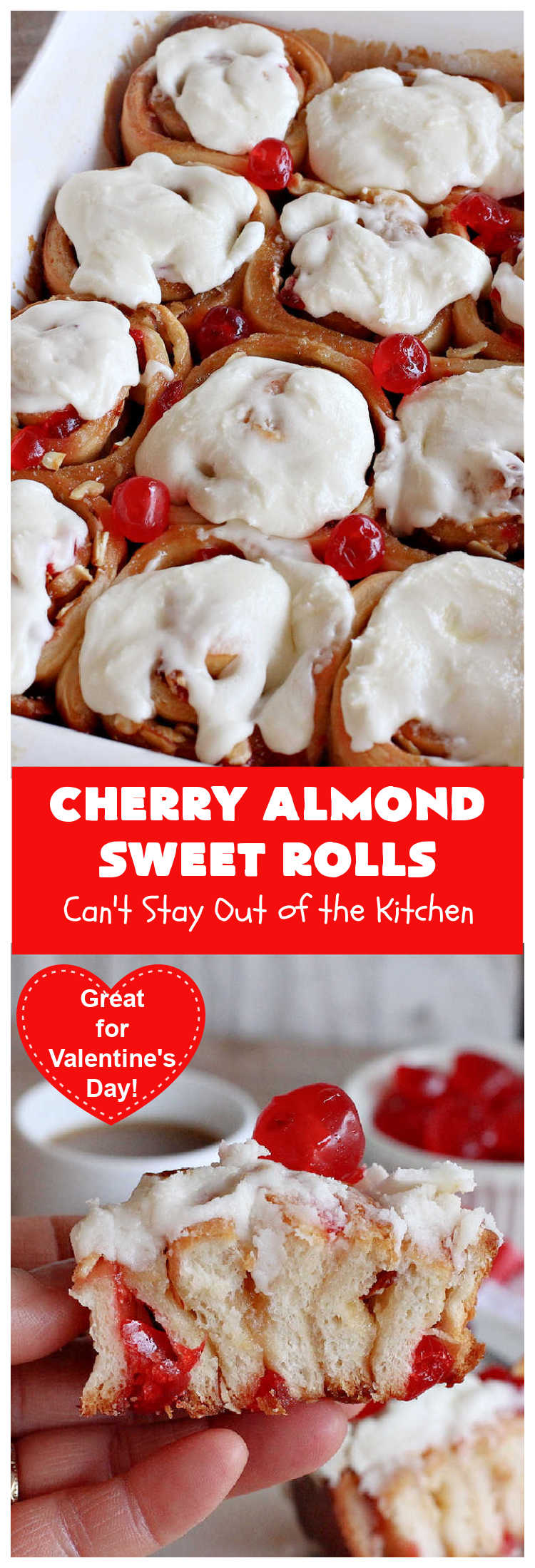Cherry Almond Sweet Rolls | Can't Stay Out of the Kitchen