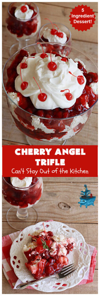 Cherry Angel Trifle | Can't Stay Out of the Kitchen