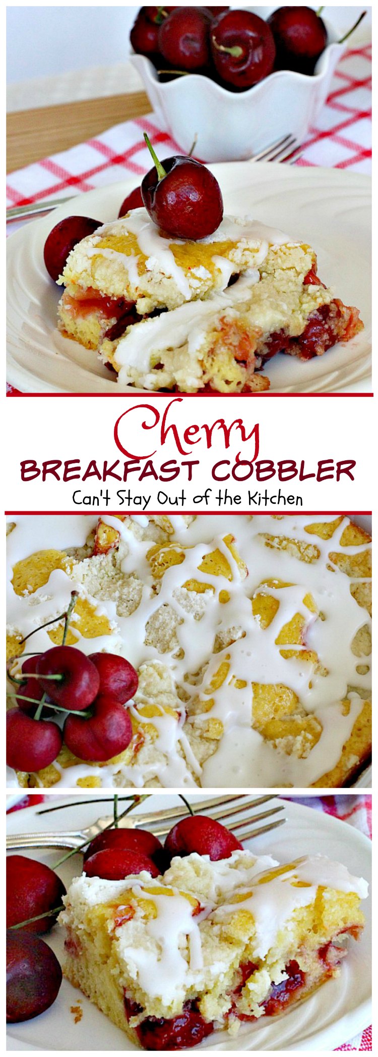 Cherry Breakfast Cobbler | Can't Stay Out of the Kitchen
