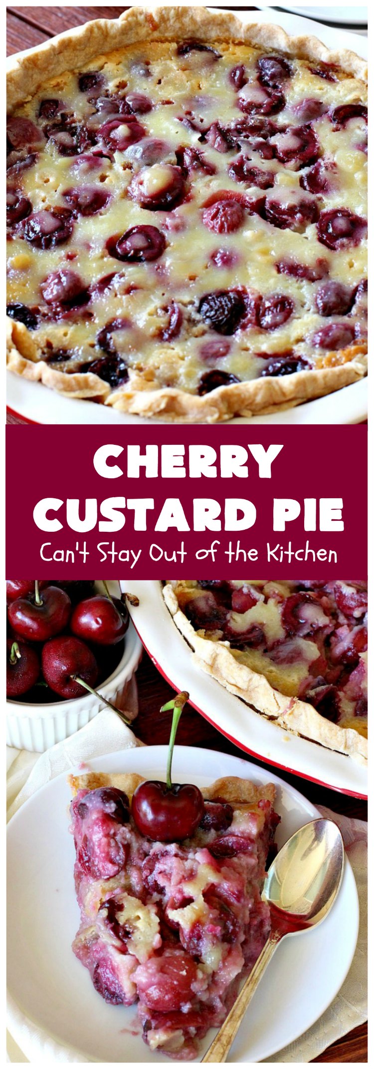 Cherry Custard Pie | Can't Stay Out of the KitchenCherry Custard Pie | Can't Stay Out of the Kitchen
