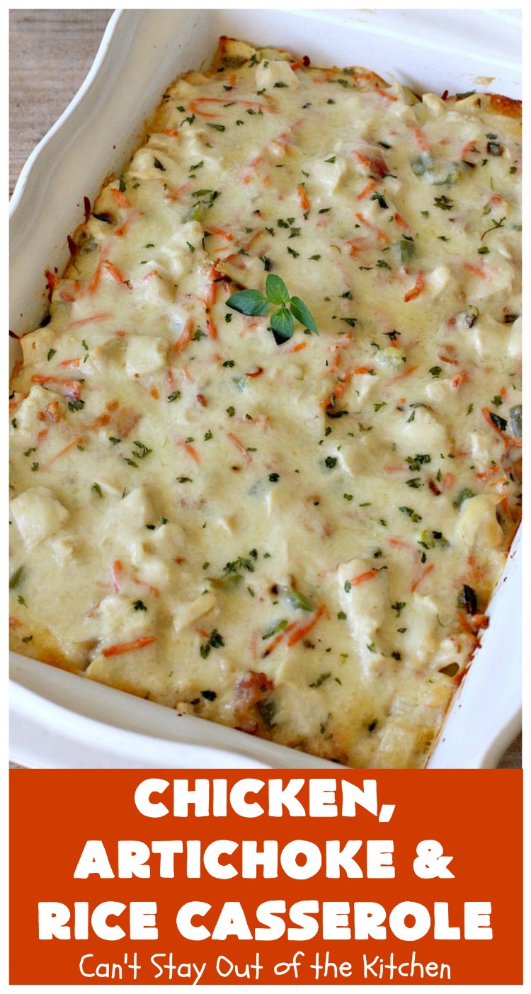 Chicken, Artichoke and Rice Casserole Can't Stay Out of the Kitchen