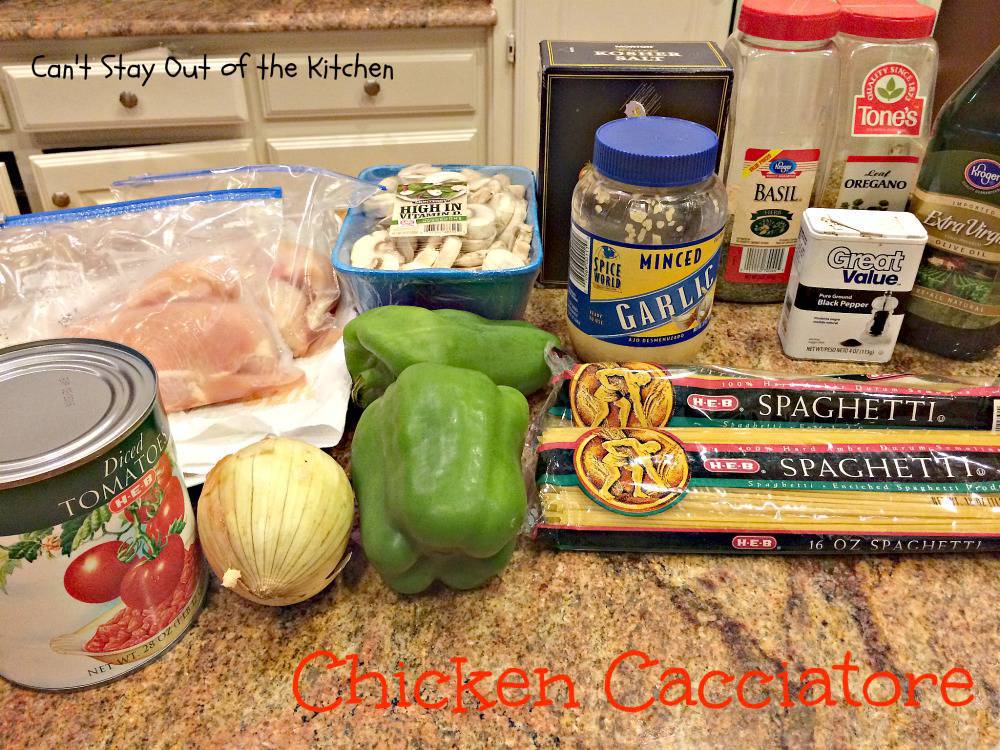Chicken Cacciatore - Can't Stay Out of the Kitchen