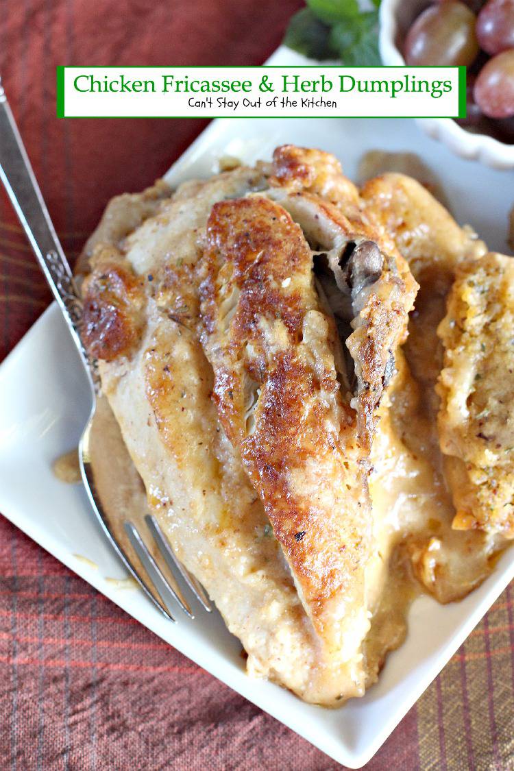 Chicken Fricassee And Herb Dumplings Img 5660 Can T Stay Out Of The Kitchen