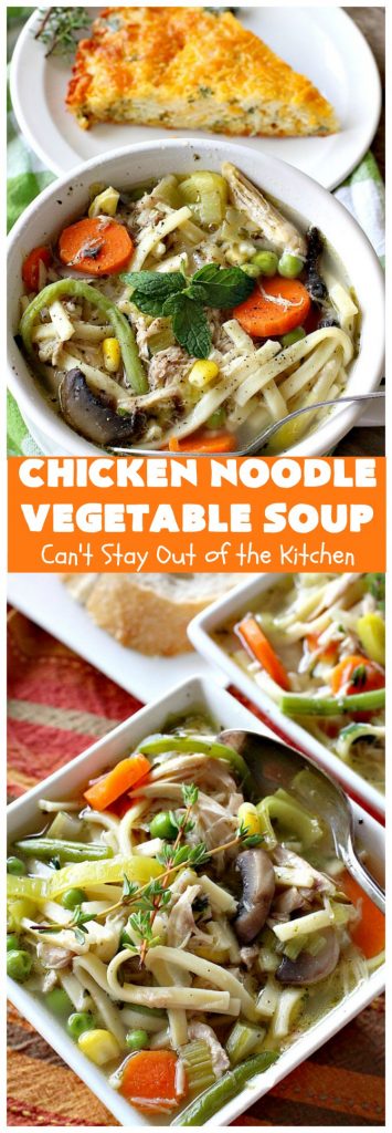 Chicken Noodle Vegetable Soup | Can't Stay Out of the Kitchen