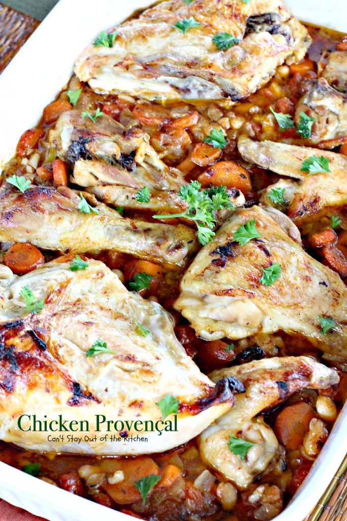 Chicken Provençal | Can't Stay Out of the Kitchen | We love this easy and delicious French-style #chicken #casserole. #glutenfree #tomatoes