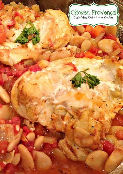 Chicken Provencal | Can't Stay Out of the Kitchen | the tasty one-dish #chicken dish is incredibly good. #glutenfree #butterbeans #tomatoes