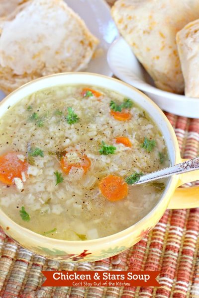 Chicken and Stars Soup | Can't Stay Out of the Kitchen | this homemade #soup recipe is #chickensoup for the soul! It's great for what ails ya! #chicken #pasta