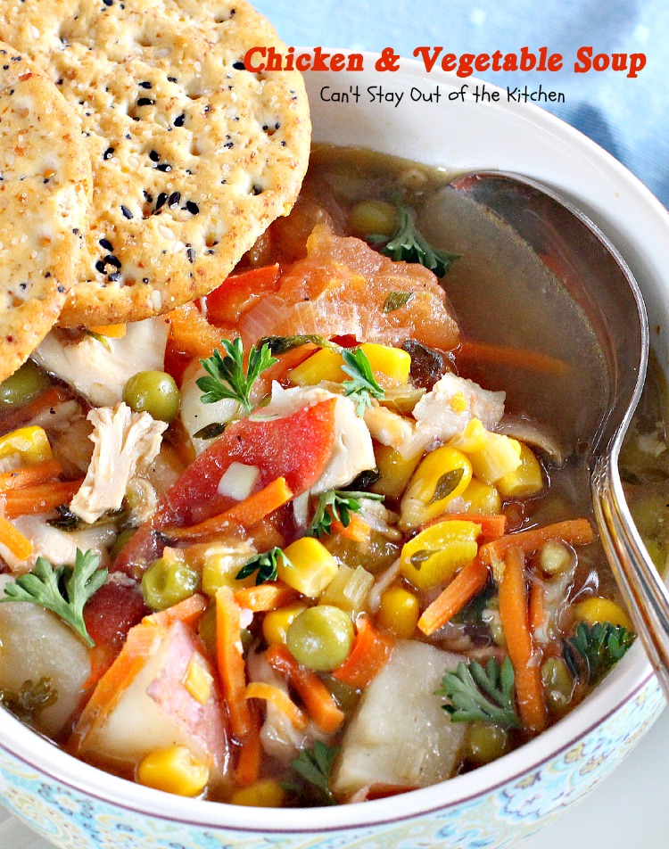 Chicken and Vegetable Soup - Can't Stay Out of the Kitchen