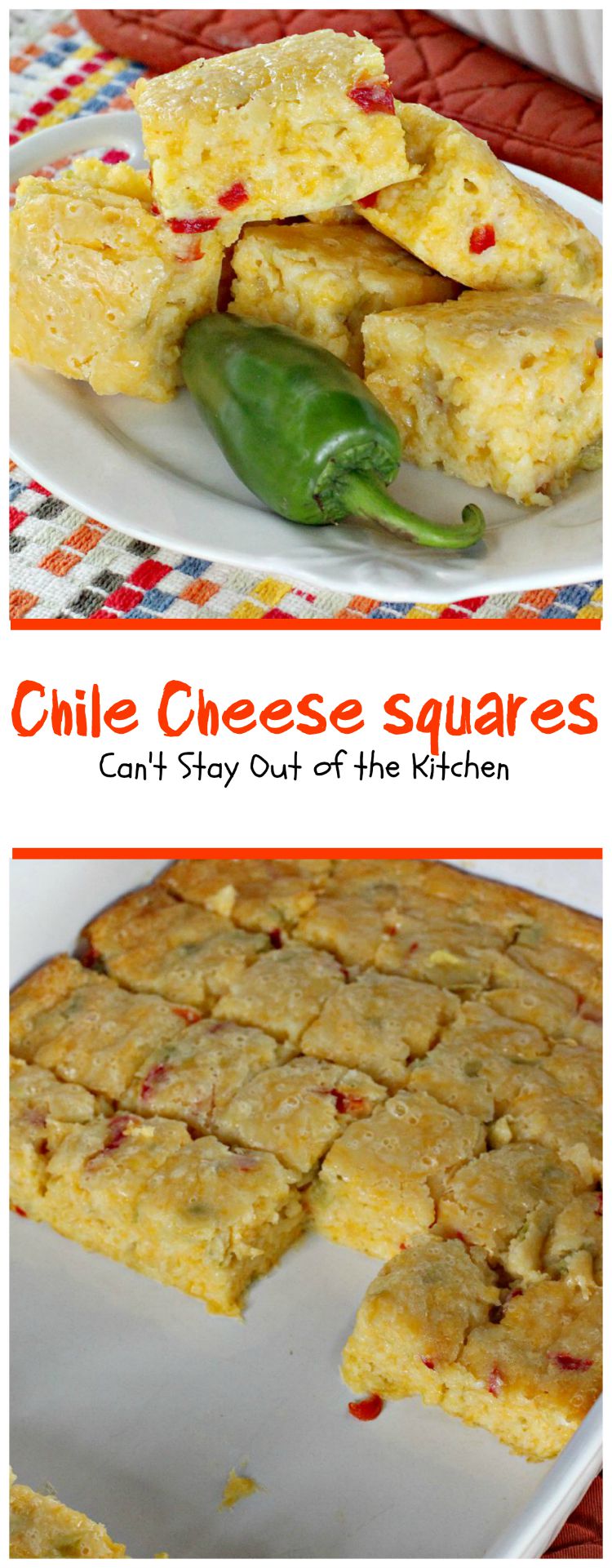 Chile Cheese Squares | Can't Stay Out of the Kitchen