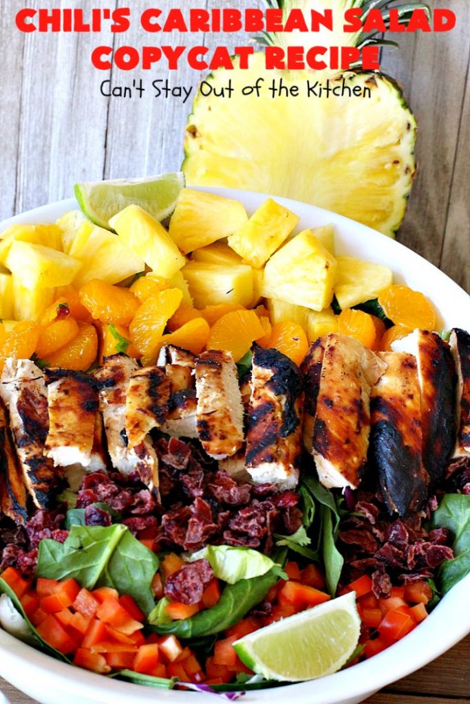 Chili’s Caribbean Salad Copycat Recipe with HoneyLime Dressing Can't