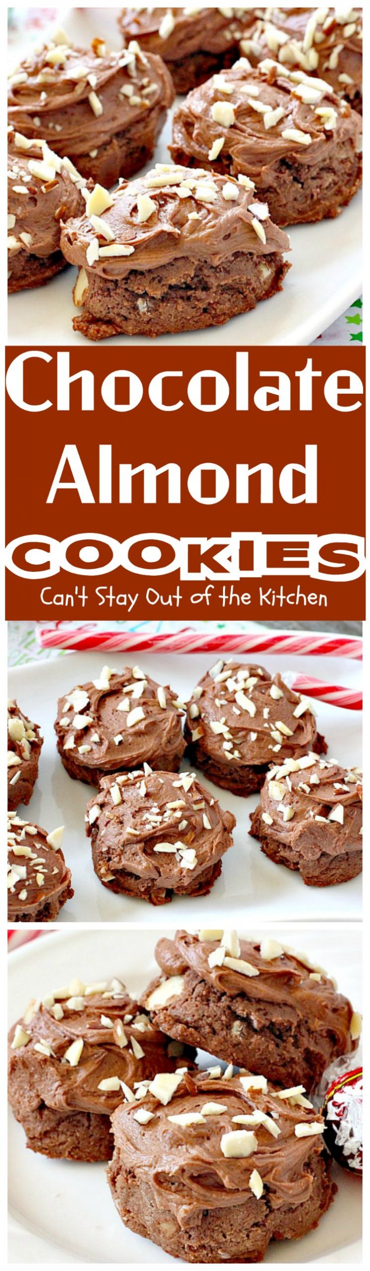 Chocolate Almond Cookies | Can't Stay Out of the Kitchen