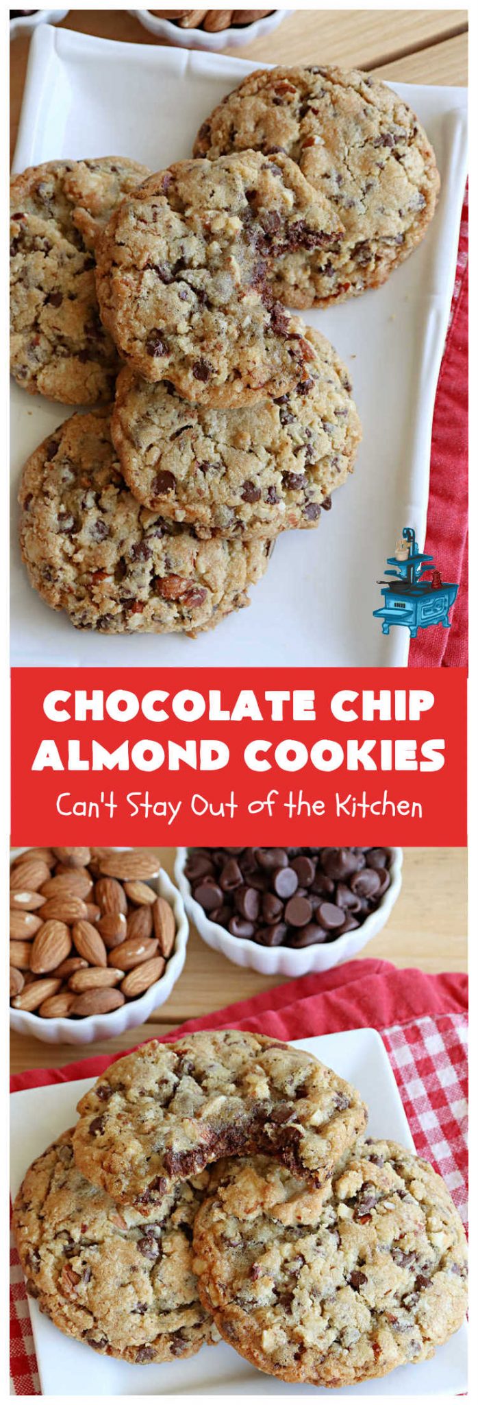 Chocolate Chip Almond Cookies Can't Stay Out of the Kitchen