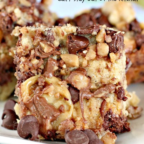 Chocolate Chip Toffee Bars | Can't Stay Out of the Kitchen