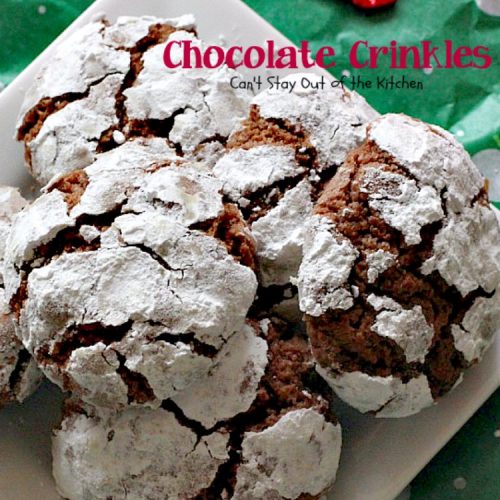 Chocolate Crinkles | Can't Stay Out of the Kitchen | these are one of our all-time favorite #christmas #cookies. These use #Ghirardelli #chocolate and are to die for! #dessert