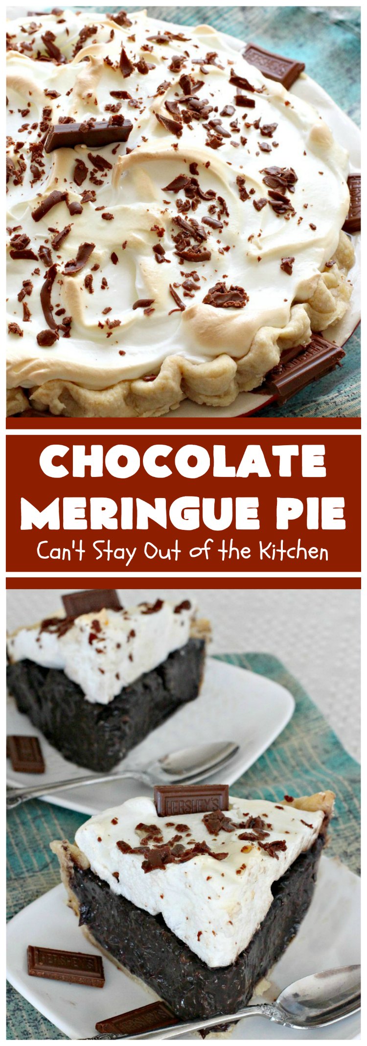 Chocolate Meringue Pie | Can't Stay Out of the Kitchen