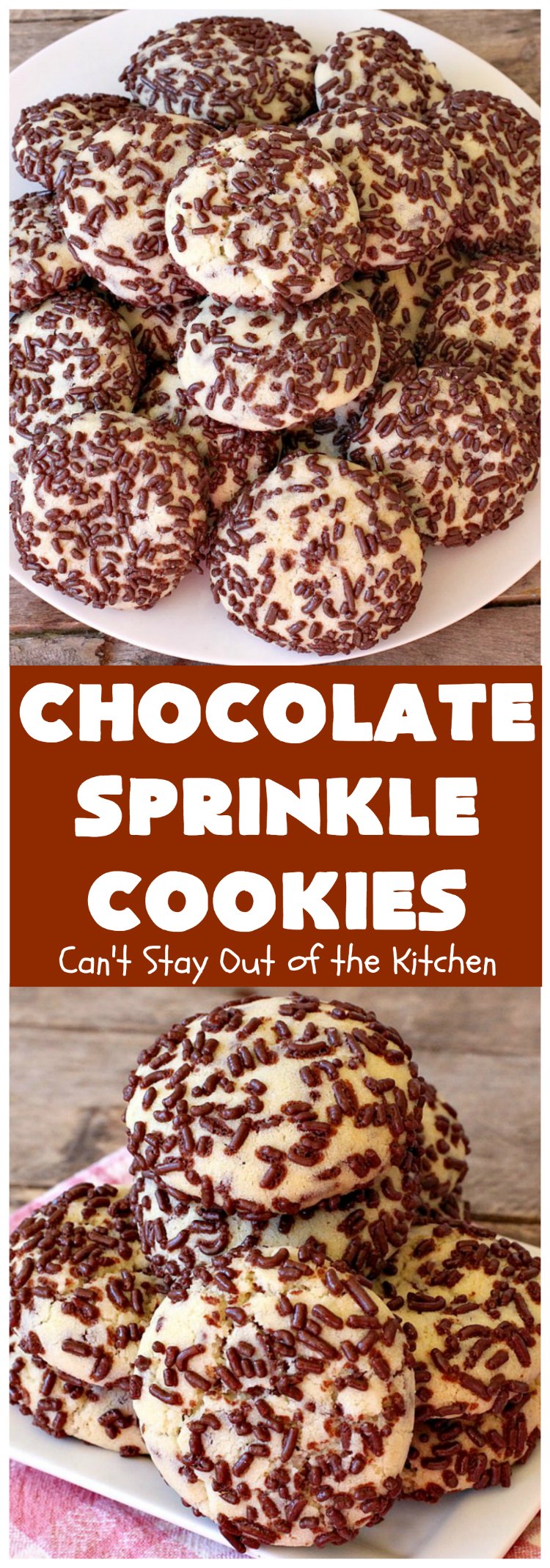 Chocolate Sprinkle Cookies | Can't Stay Out of the Kitchen