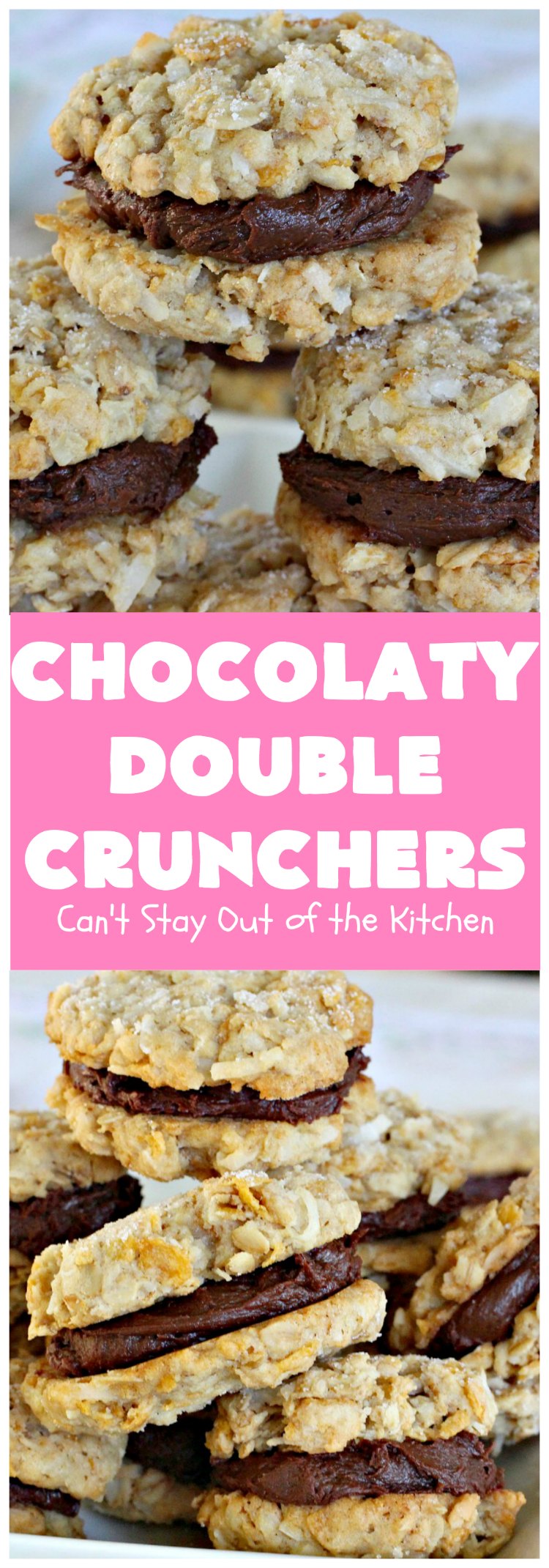 Chocolaty Double Crunchers | Can't Stay Out of the Kitchen