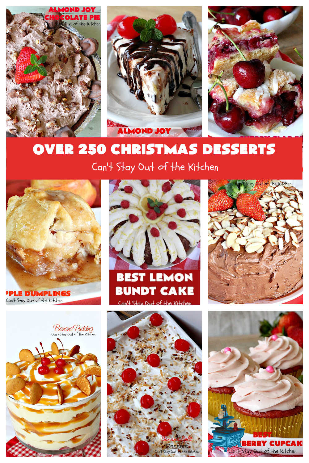 Over 250 Christmas Desserts | Can't Stay Out of the Kitchen | 250+ #desserts including #cakes, #cheesecakes, #cobblers, #pies #brownies, #trifles & #puddings for #Christmas or other #holidays #ChristmasDesserts #Over250ChristmasDesserts #HolidayDesserts