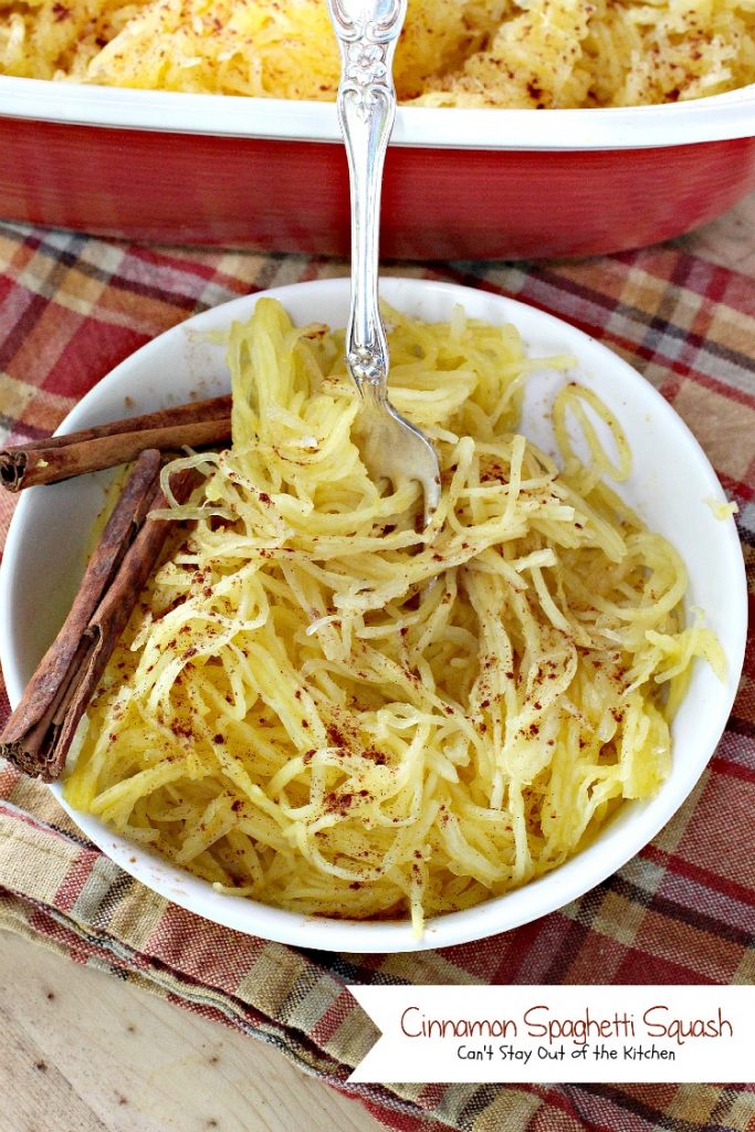 Cinnamon Spaghetti Squash – Can't Stay Out of the Kitchen