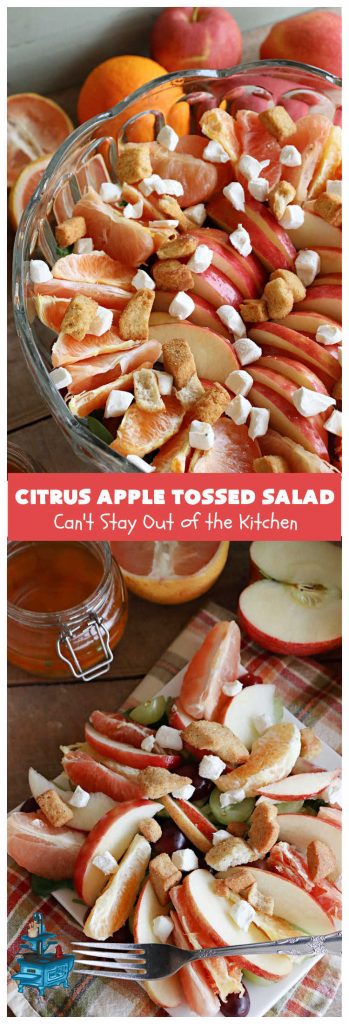 Citrus Apple Tossed Salad | Can't Stay Out of the Kitchen