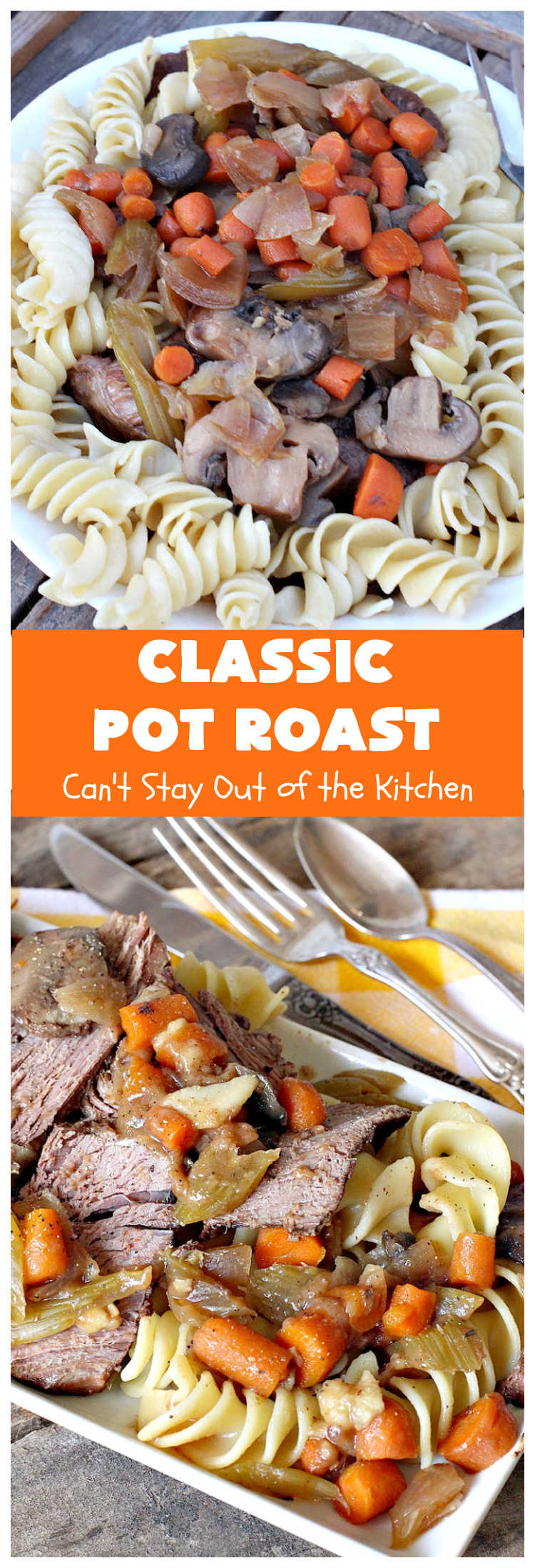 Classic Pot Roast | Can't Stay Out of the Kitchen | this fantastic #SlowCooker #PotRoast is perfect for cold, dreary & drab winter days. It's a hearty, comforting & satisfying meal that will warm you up pronto! Every bite is succulent & mouthwatering. #beef #pasta #carrots #CompanyMainDish #RoastBeef #RoastBeefDinner #ClassicPotRoastClassic Pot Roast | Can't Stay Out of the Kitchen | this fantastic #SlowCooker #PotRoast is perfect for cold, dreary & drab winter days. It's a hearty, comforting & satisfying meal that will warm you up pronto! Every bite is succulent & mouthwatering. #beef #pasta #carrots #CompanyMainDish #RoastBeef #RoastBeefDinner #ClassicPotRoast