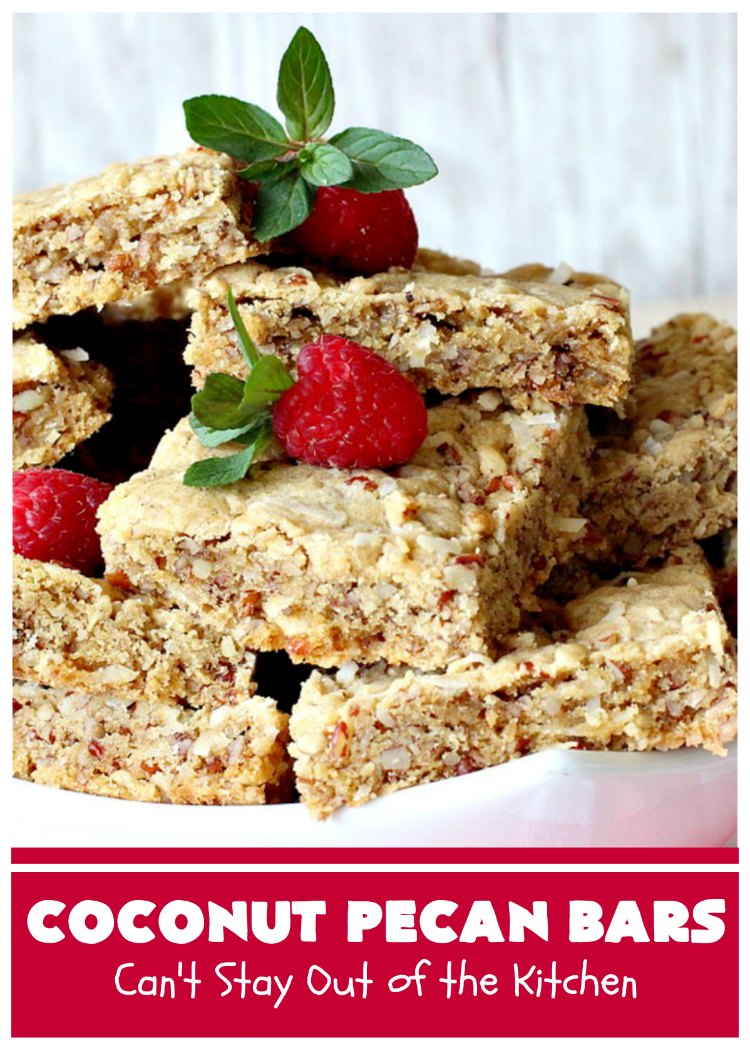 Coconut Pecan Bars Can't Stay Out of the Kitchen