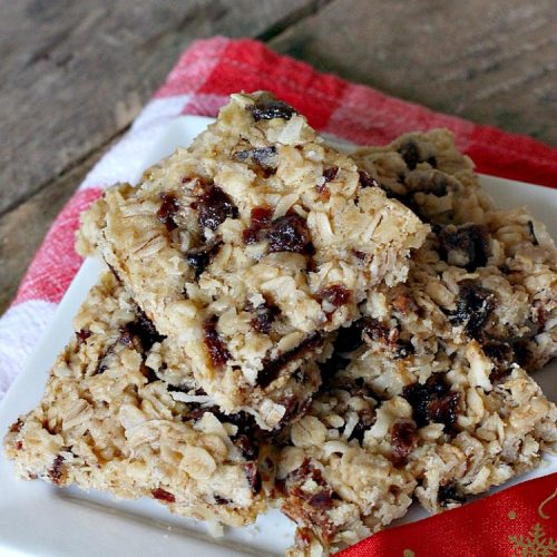 Coconutty Oat Bars | Can't Stay Out of the Kitchen | these heavenly bar-type #cookies are filled with #dates, #coconut, #oatmeal & #pecans. They're deliciously chewy & wonderful for #holiday or #tailgating parties. #dessert #CoconutDessert #HolidayDessert #ChristmasCookieExchange