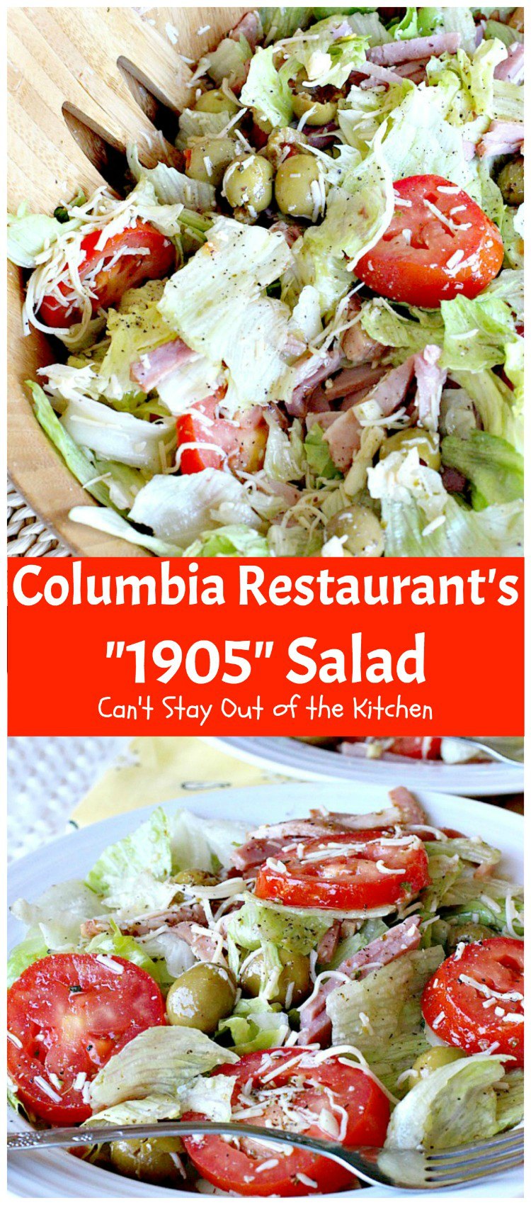Columbia Restaurant's "1905" Salad | Can't Stay Out of the Kitchen