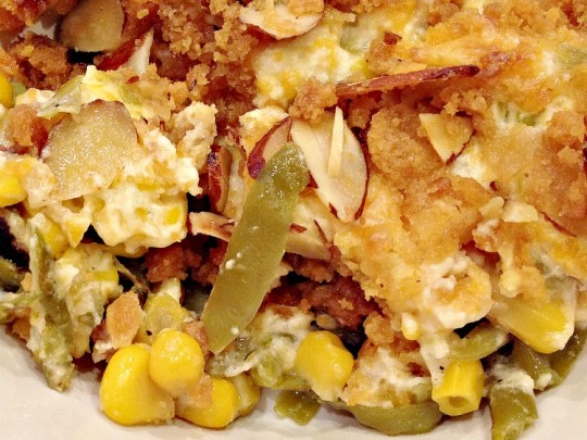 Corn and Green Bean Casserole - Can't Stay Out of the Kitchen