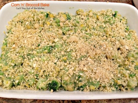 Corn 'n' Broccoli Bake | Can't Stay Out of the Kitchen | this quick and easy #casserole is always a #holiday favorite. #broccoli #creamedcorn