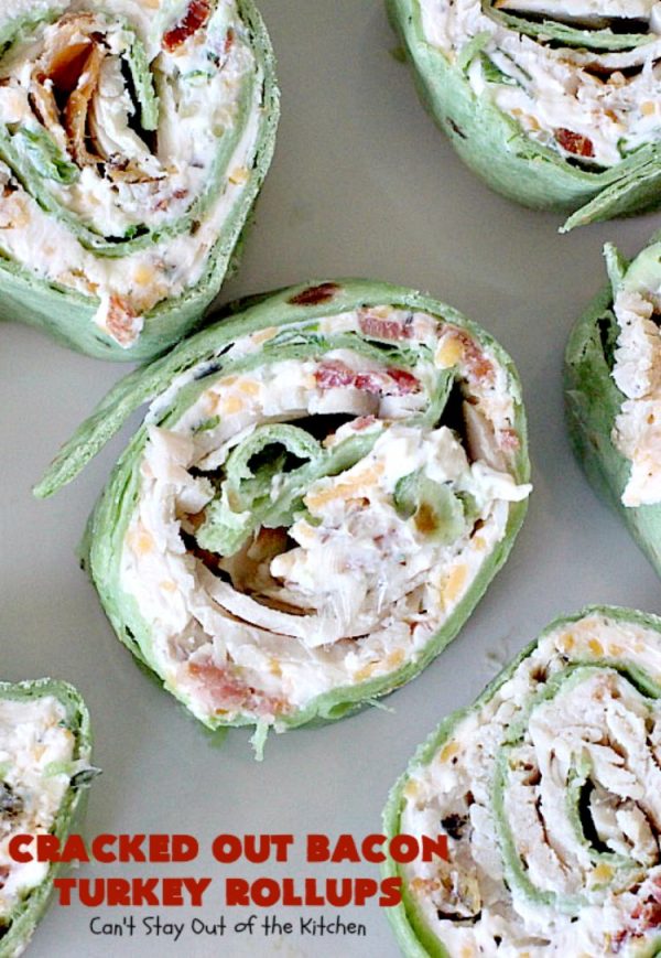 Cracked Out Bacon Turkey Rollups | Can't Stay Out of the Kitchen | these delicious #appetizers are great for #tailgating parties or to serve for #LaborDay weekend. I used nitrate-free #bacon & preservative free #turkey & homemade #Ranchdressing mix to keep these healthier.