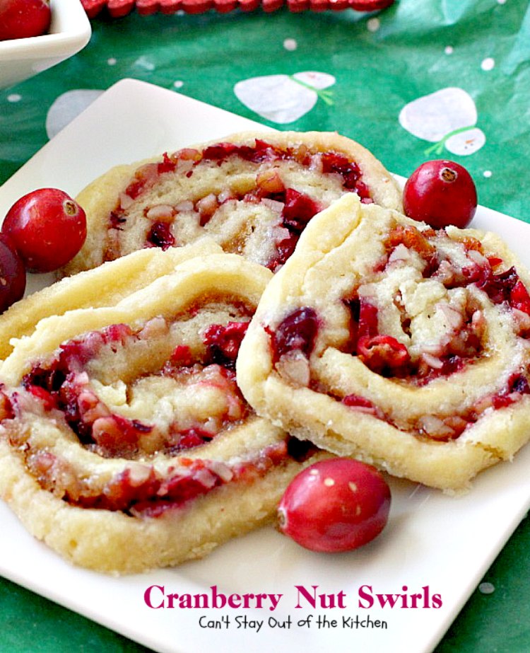 Cranberry Nut Swirls | Can't Stay Out of the Kitchen | these are our favorite #Christmas #cookies. They have a lovely #cranberry, pecan & orange zest filling in a shortbread crust. Heavenly. #dessert