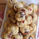 Cranberry White Chocolate Muffins | Can't Stay Out of the Kitchen | These fantastic #muffins are just what the doctor orders for a sweet tooth craving! They're filled with real #WhiteChocolateChips & #DriedCranberries. #Applesauce & #bananas also add sweetness. Excellent option for any #breakfast or #brunch menu, or for #tailgating parties or #potlucks. #cranberries #chocolate #CranberryWhiteChocolateMuffins