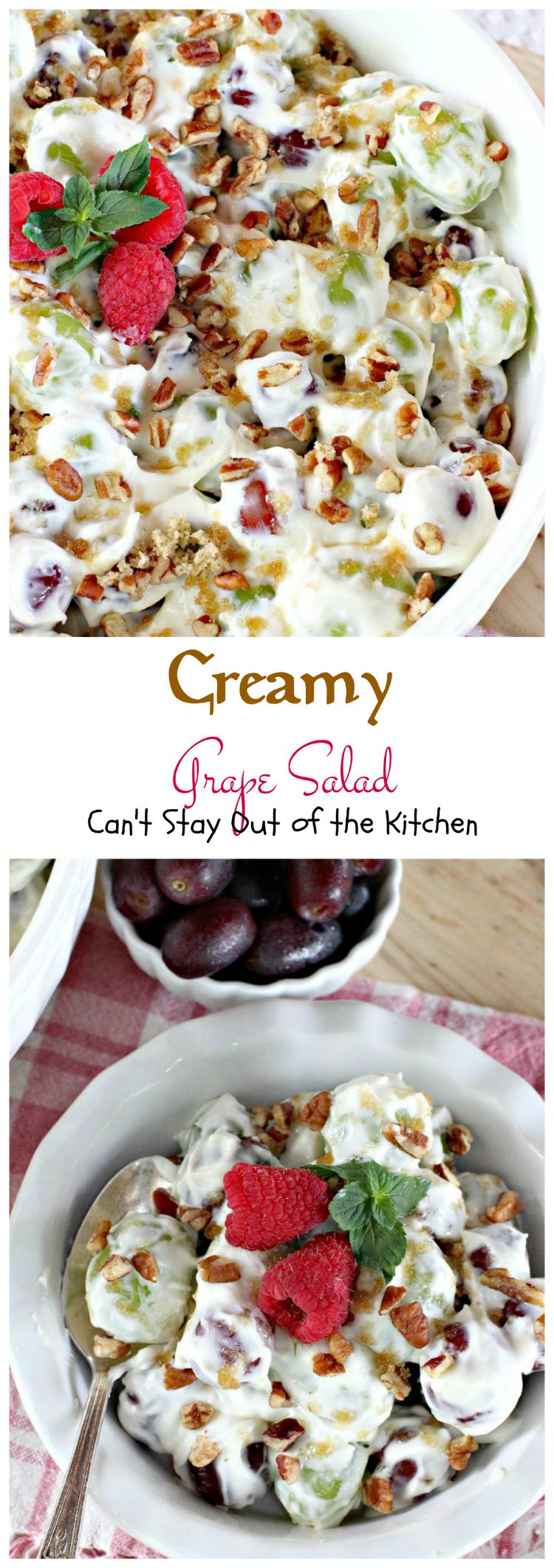 Creamy Grape Salad | Can't Stay Out of the Kitchen